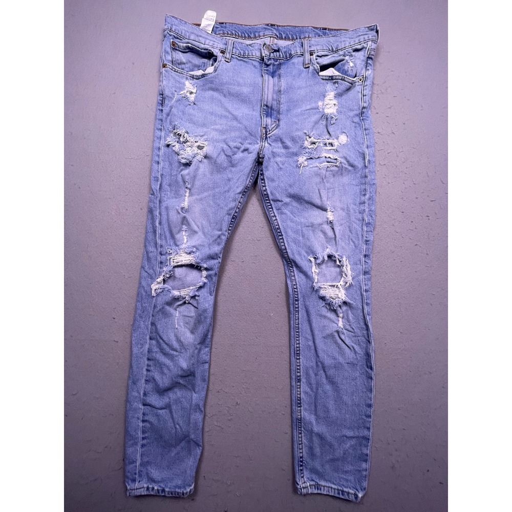 Levi's 511 Slim Fit Denim Jeans Light Wash Blue W40 L32 Mens